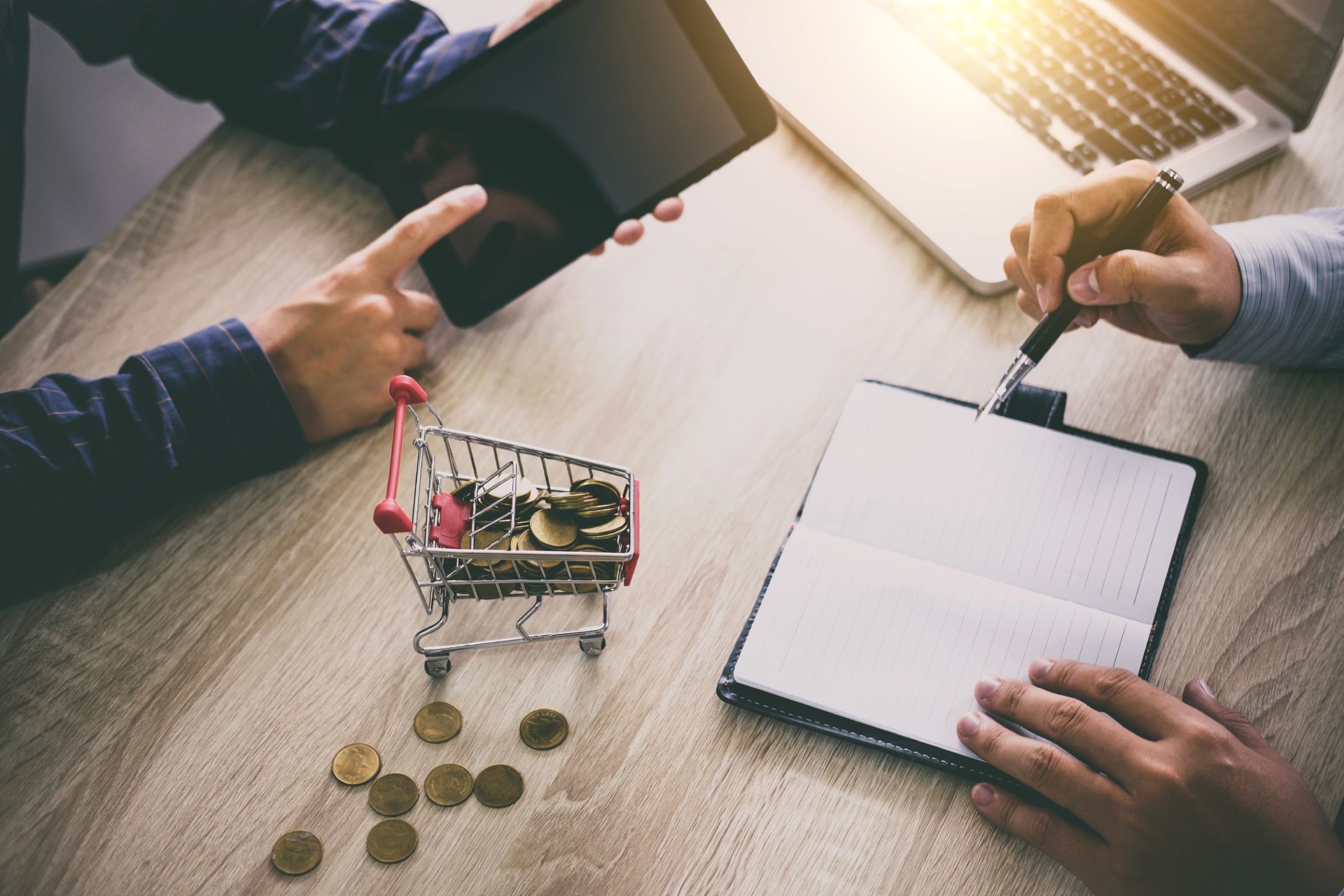 cropped hands colleagues